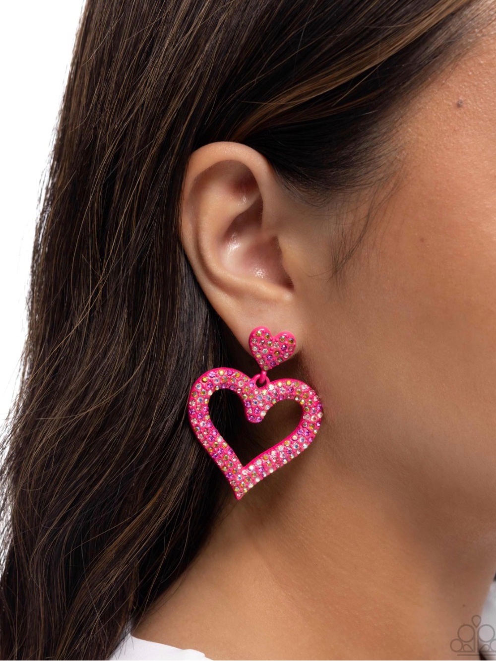 Dazzling Deed - pink - Paparazzi earrings